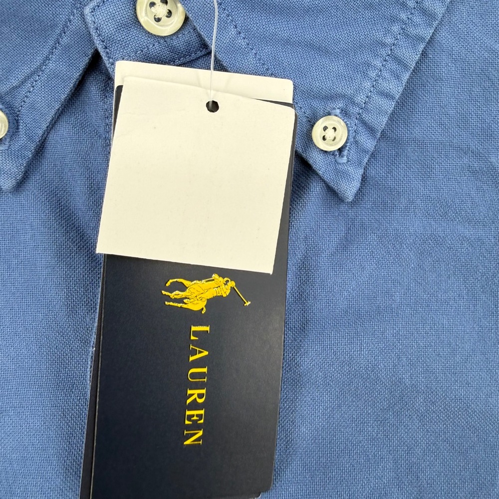 Ralph Lauren Mens Mens Classic Fit Oxford Button Down Shirt Blue Pink Pony NEW - Picture 14 of 16